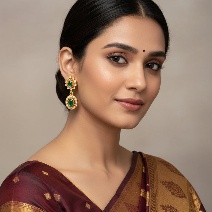 Mrudu Shine Stone Danglers