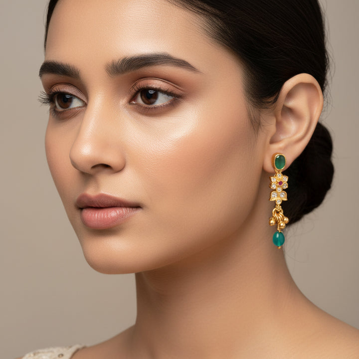 Vana Mallika Stone Danglers