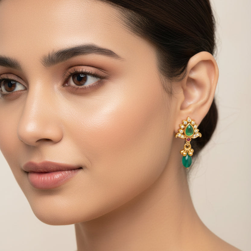 Panna Kamal Stone Studs