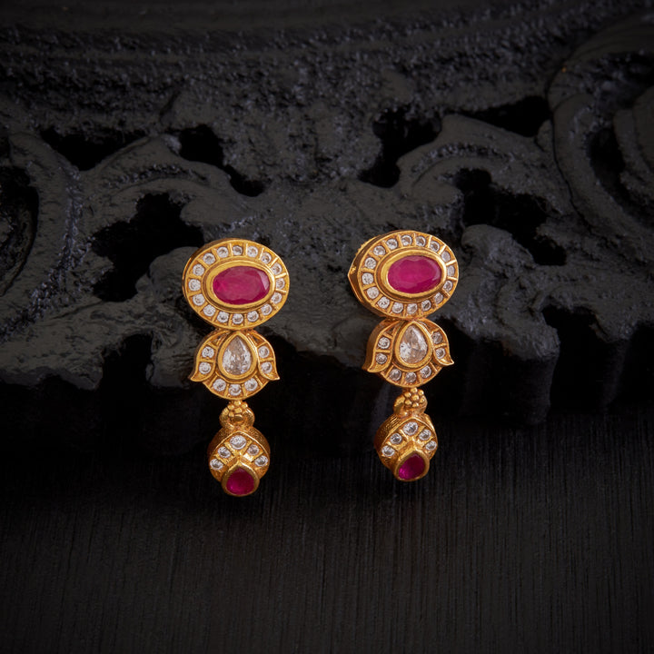 Manikya Pear Stone Danglers