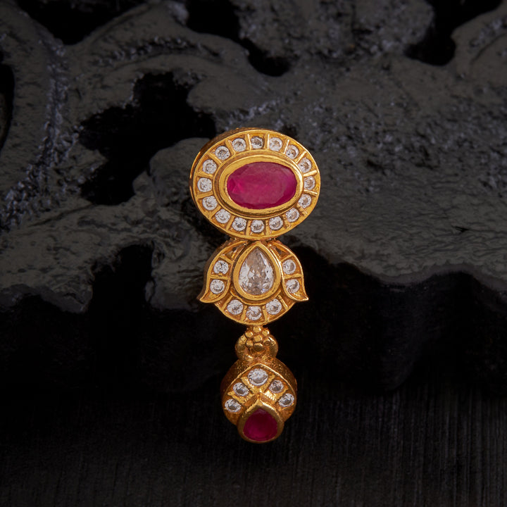 Manikya Pear Stone Danglers