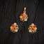 Pear-Navaratna Pendant Set