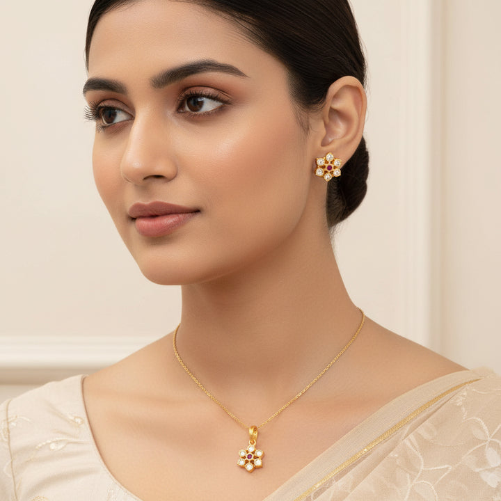 Florisa Stone Pendant Set