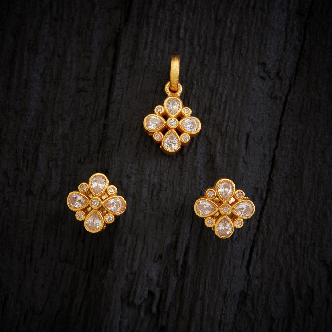Starry Shine Stone Pendant Set