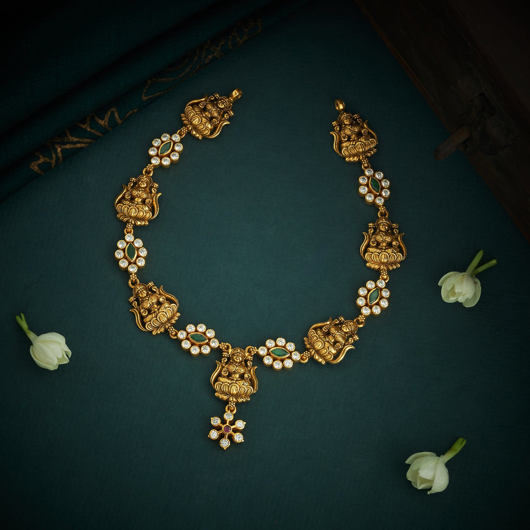 Lakshmi Spark Temple Necklace