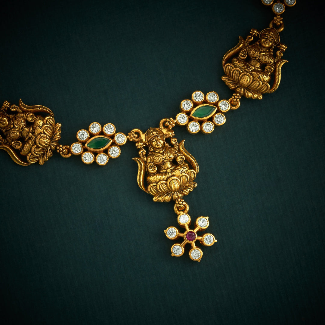 Lakshmi Spark Temple Necklace