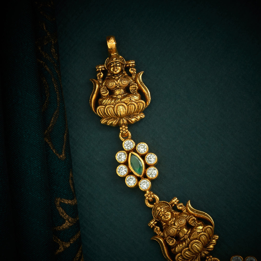 Lakshmi Spark Temple Necklace
