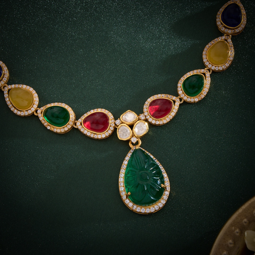Nava-Pear Jyothi Necklace Set