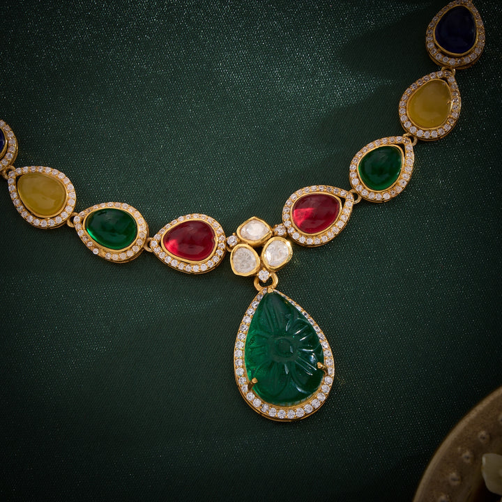 Nava-Pear Jyothi Necklace Set