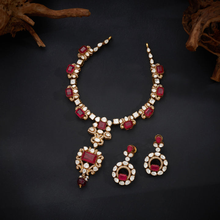 Ruby Victorian Necklace Set