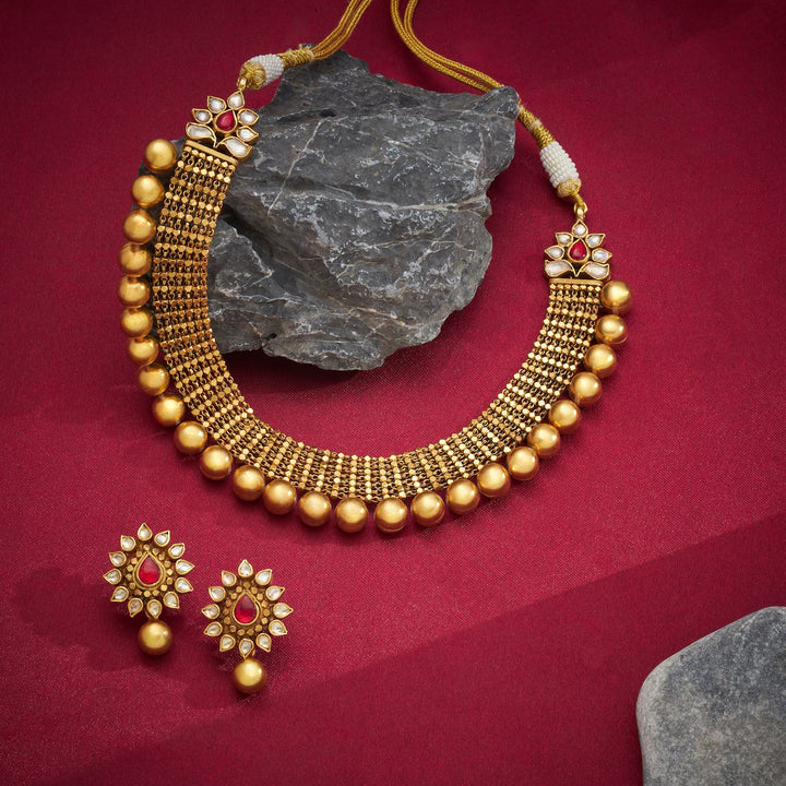 Kesariya Rekha Necklace Set