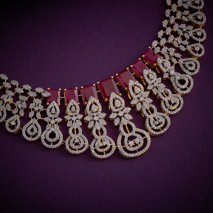 Rectapearelle Cz Necklace Set