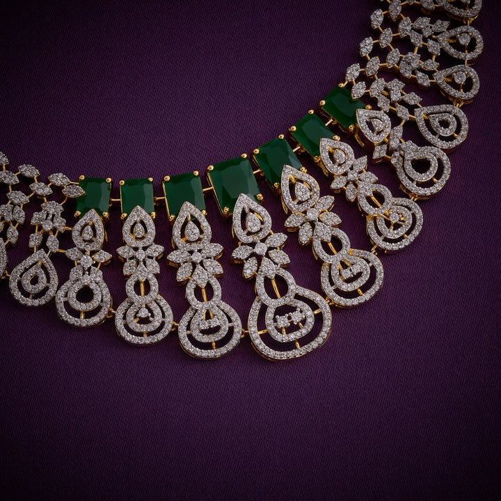 Rectapearelle Cz Necklace Set