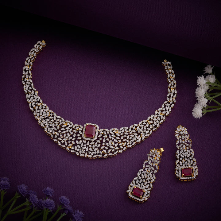 Prism CZ Necklace Set