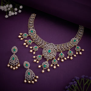 Sleek CZ Necklace Set