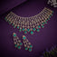 Emerald Petal CZ Necklace Set
