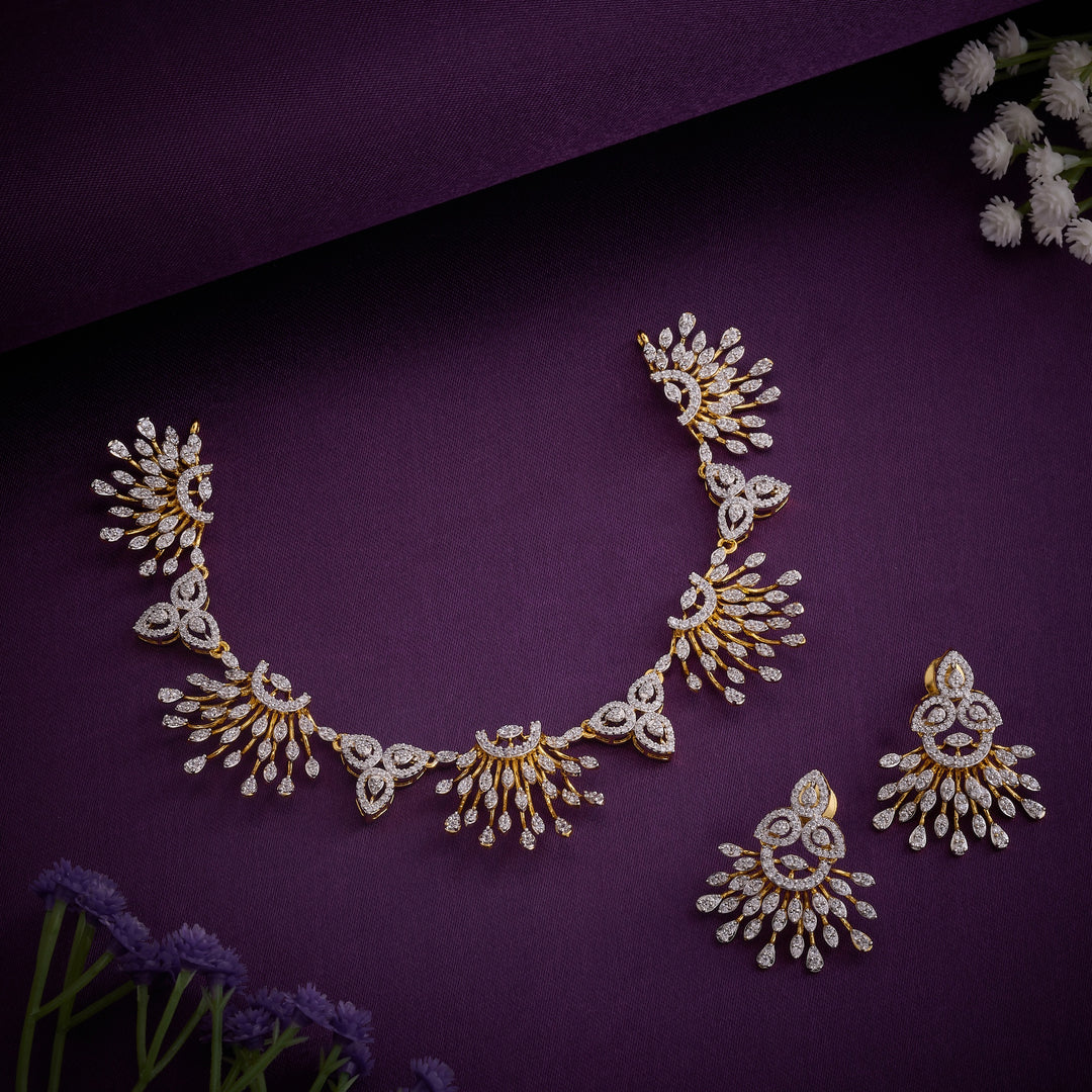 Daisy CZ Necklace Set