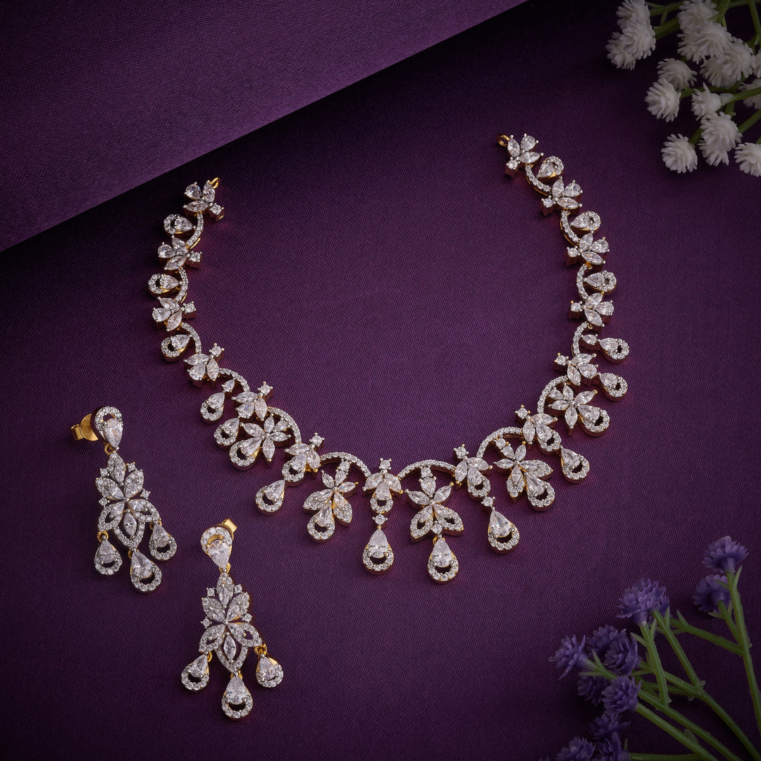 Starburst CZ Necklace Set