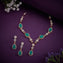 Green Petalia CZ Necklace Set