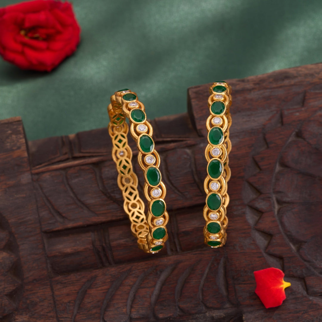 Ovalmera Stone Bangles