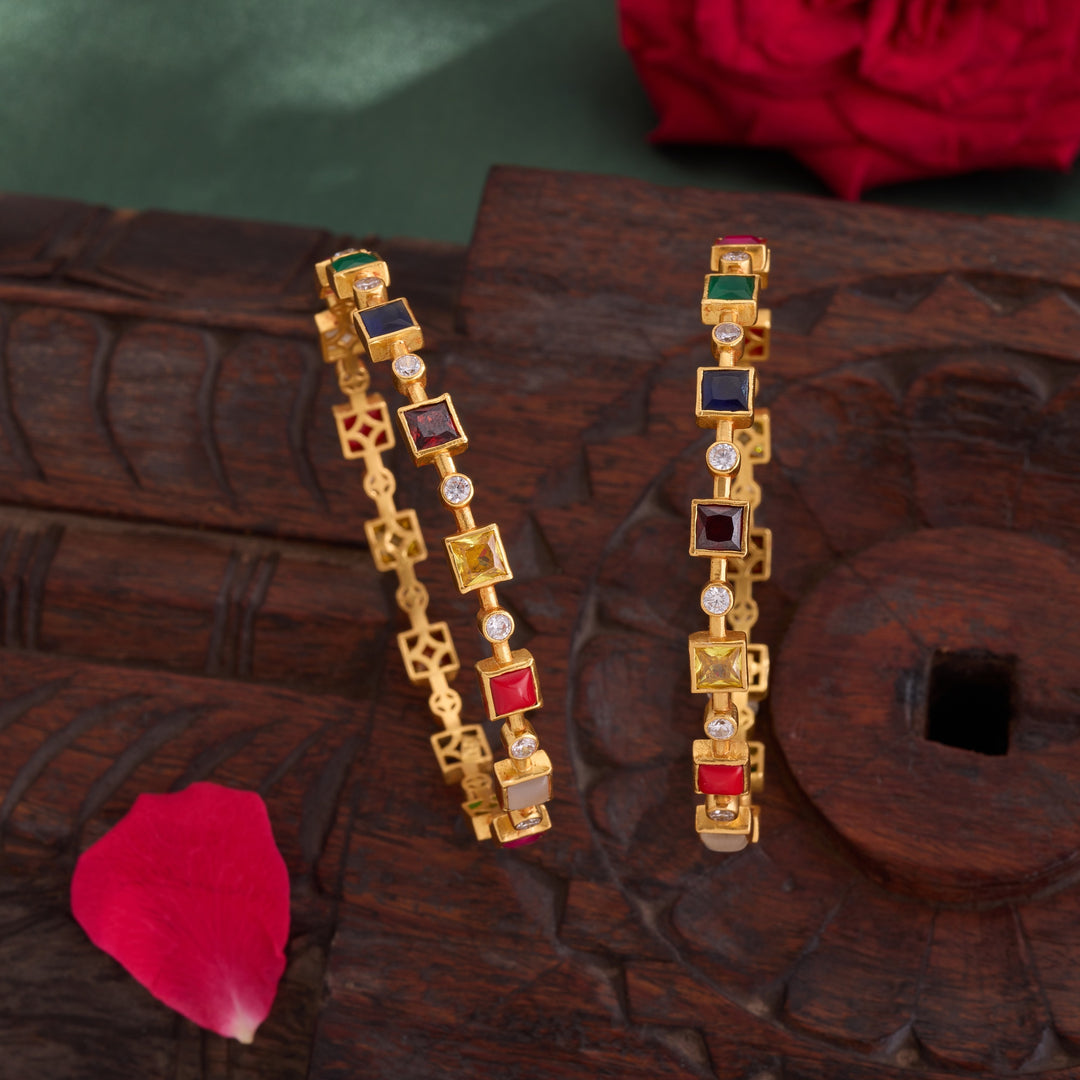 Nine Line Charm Bangles