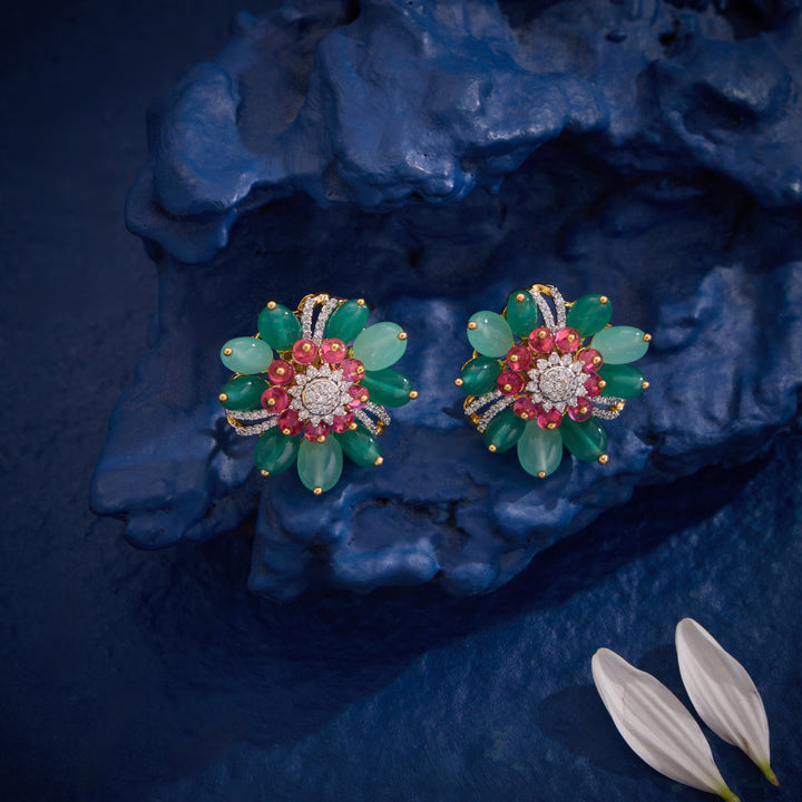 Rose Gem Earrings