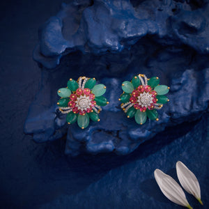 Rose Gem Earrings