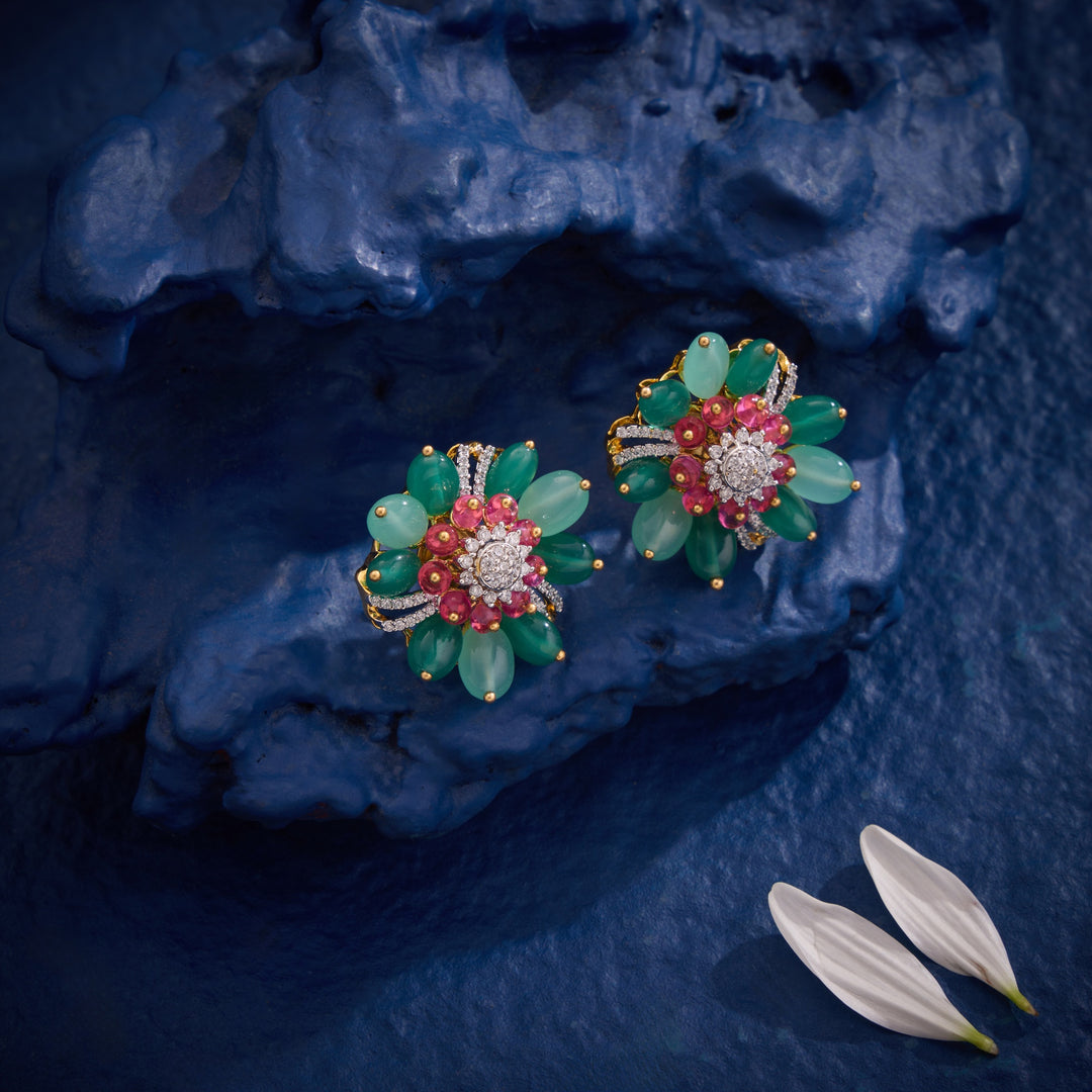 Rose Gem Earrings