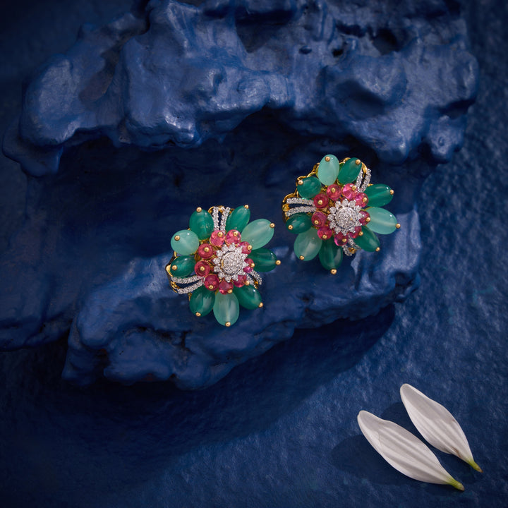 Rose Gem Earrings