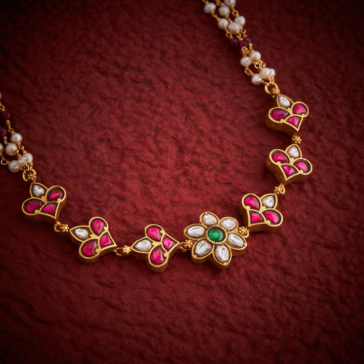 Kundan Phool Mini Choker
