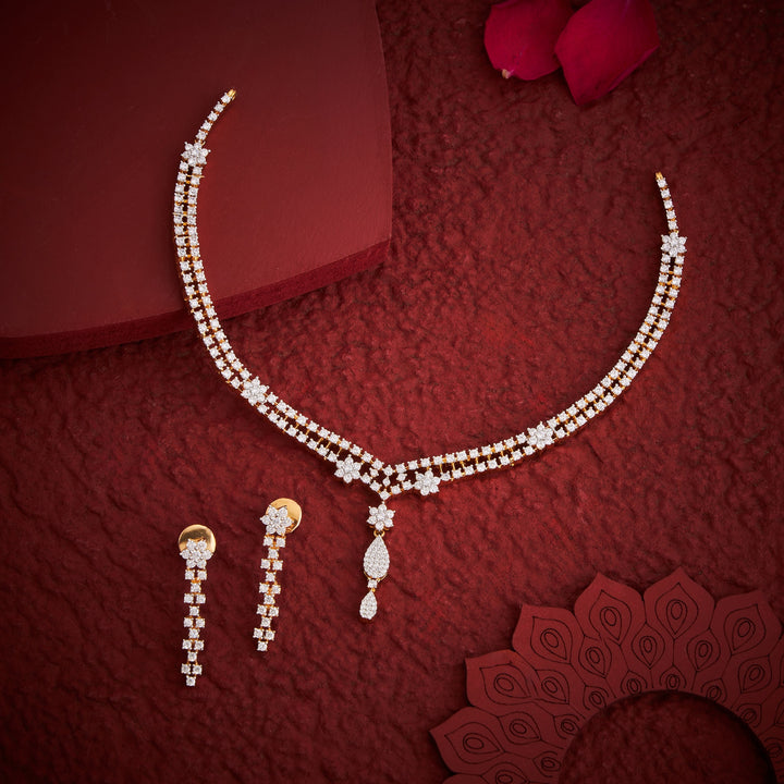 CZ Floriva Necklace Set