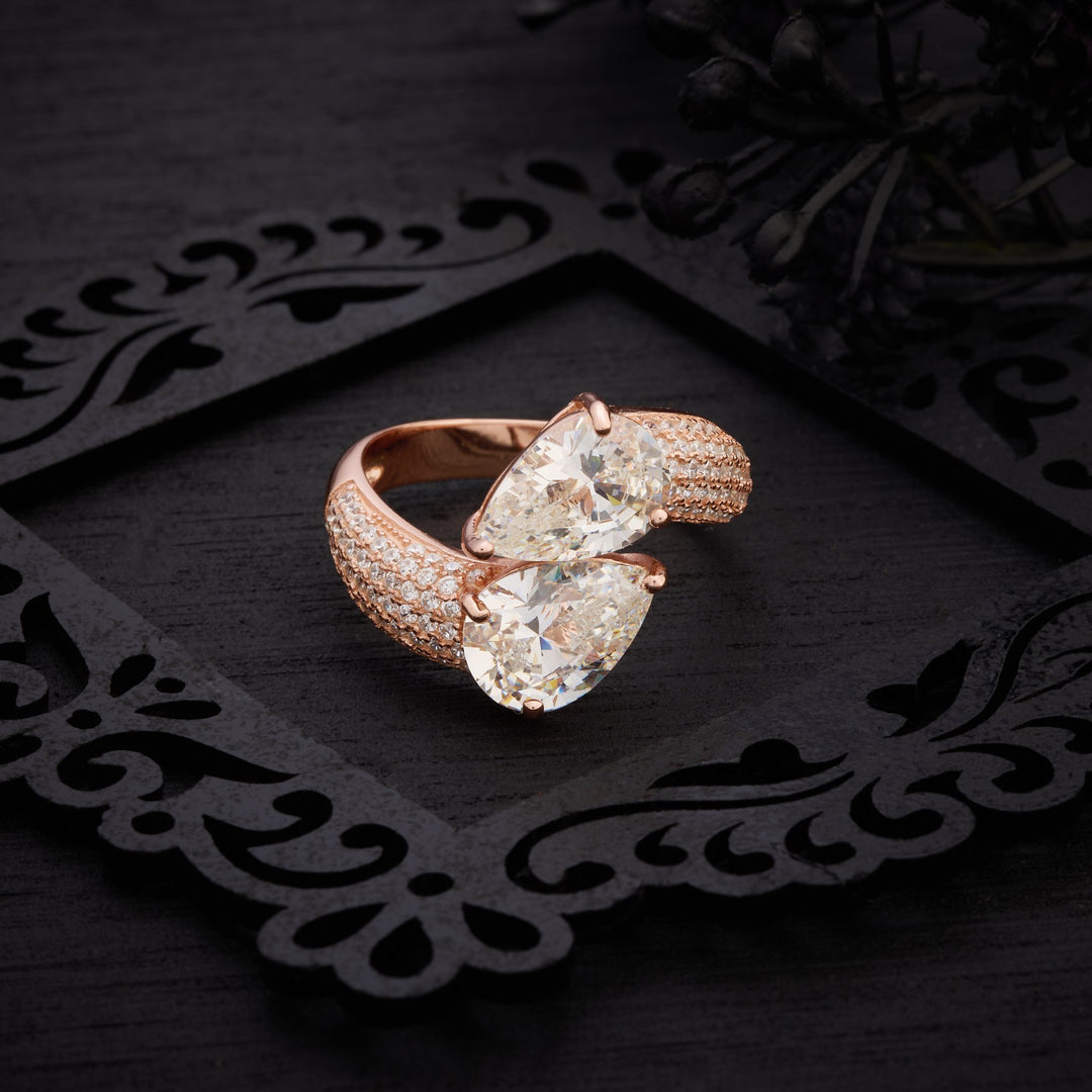 Twin Pear Ring
