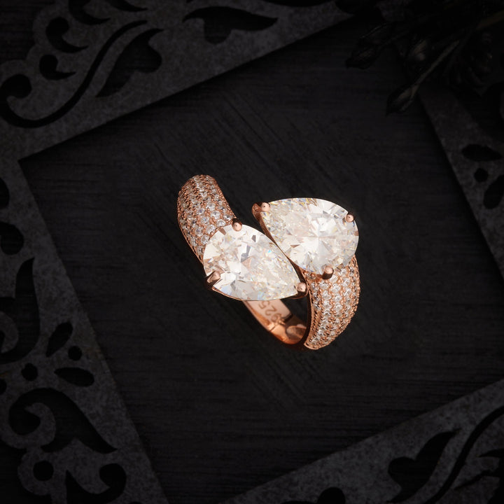 Twin Pear Ring