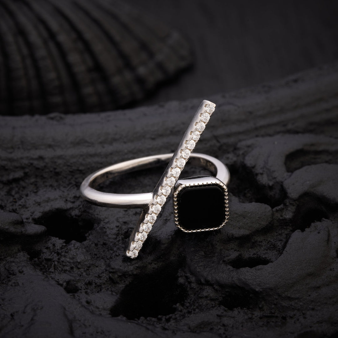 Black Sparkle Ring
