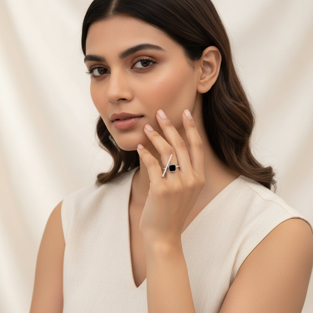 Black Sparkle Ring