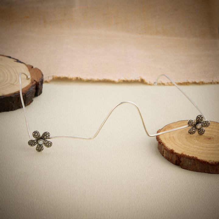 Floral Oxidised Face Frame