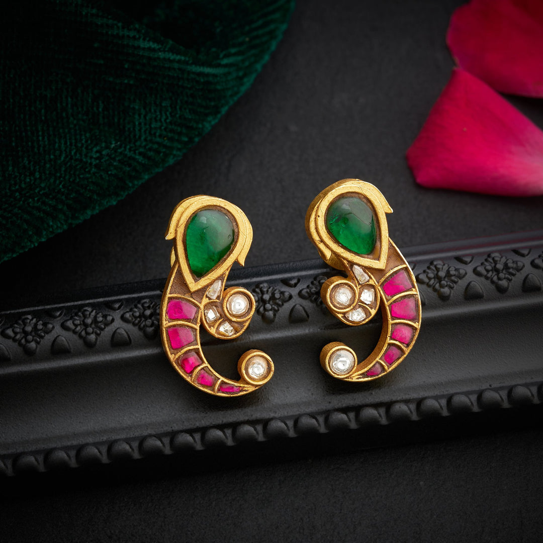 Mohini-Mor Kundan Studs