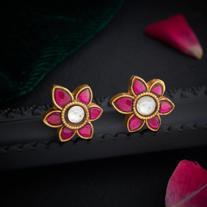 Flora Royale Kundan Studs