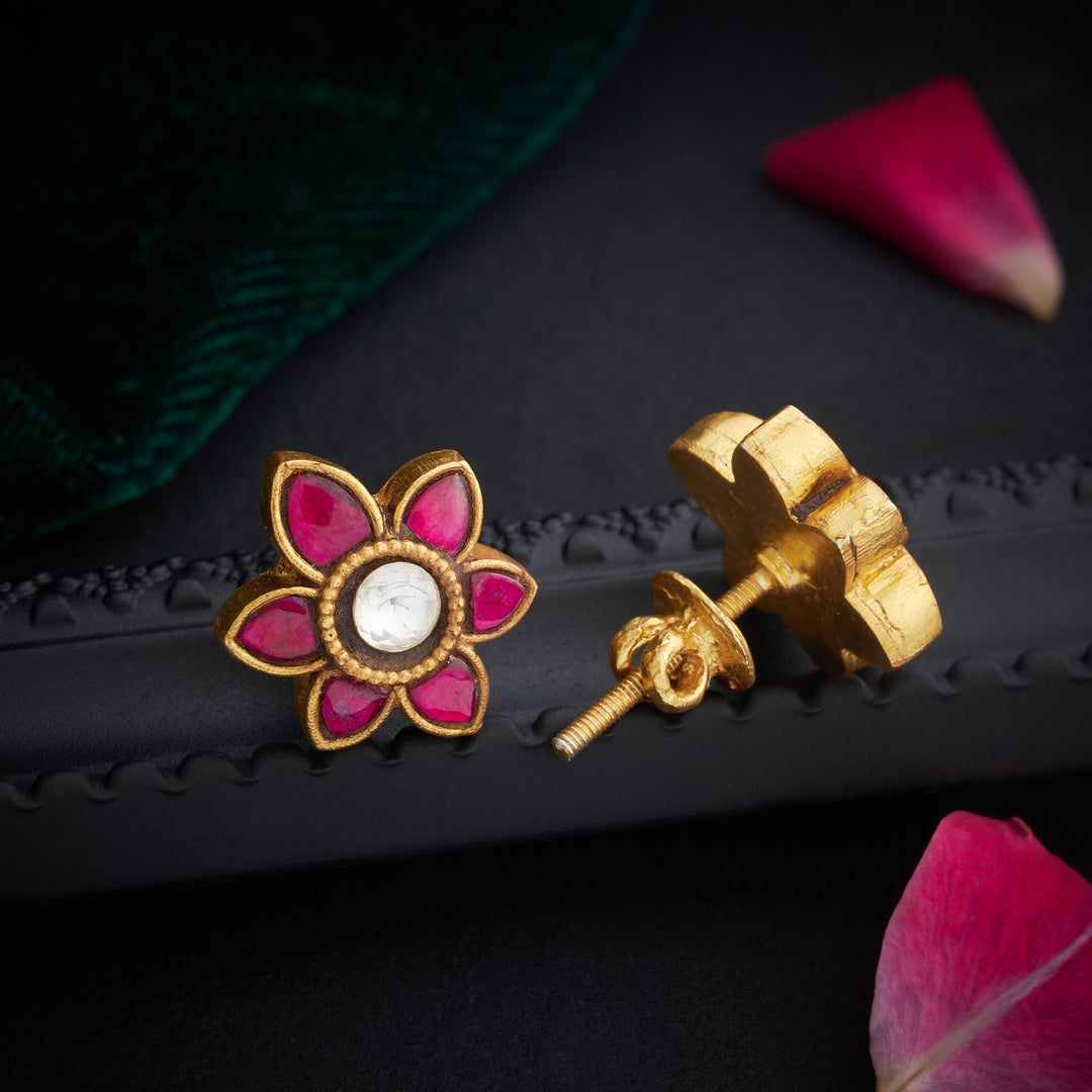Flora Royale Kundan Studs