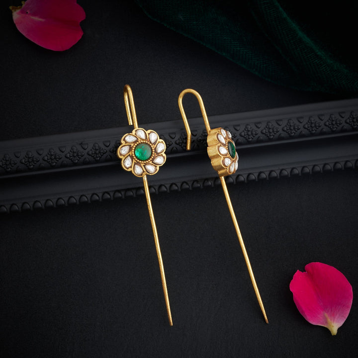 Floral Kundan Ear Cuff