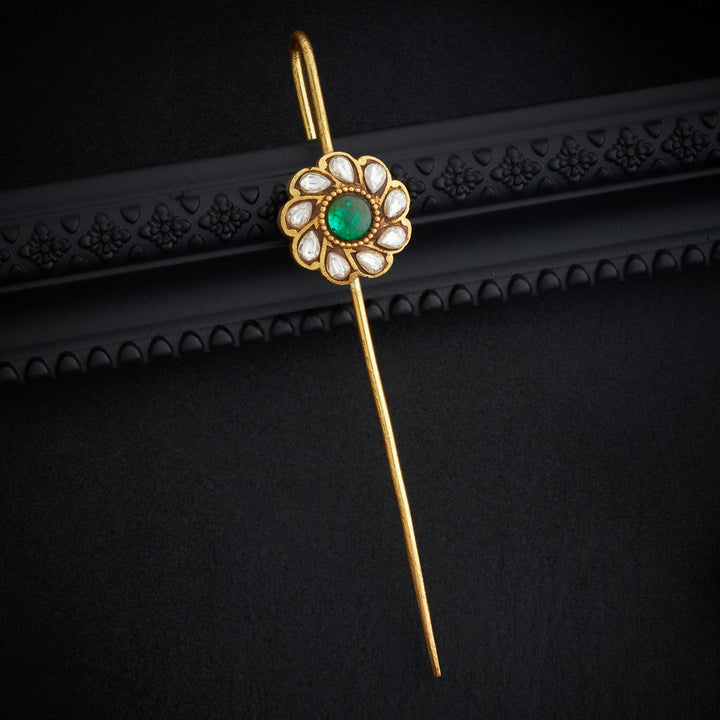 Floral Kundan Ear Cuff