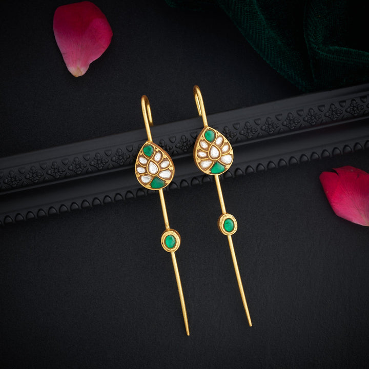 Forest Glow Kundan Ear Cuff