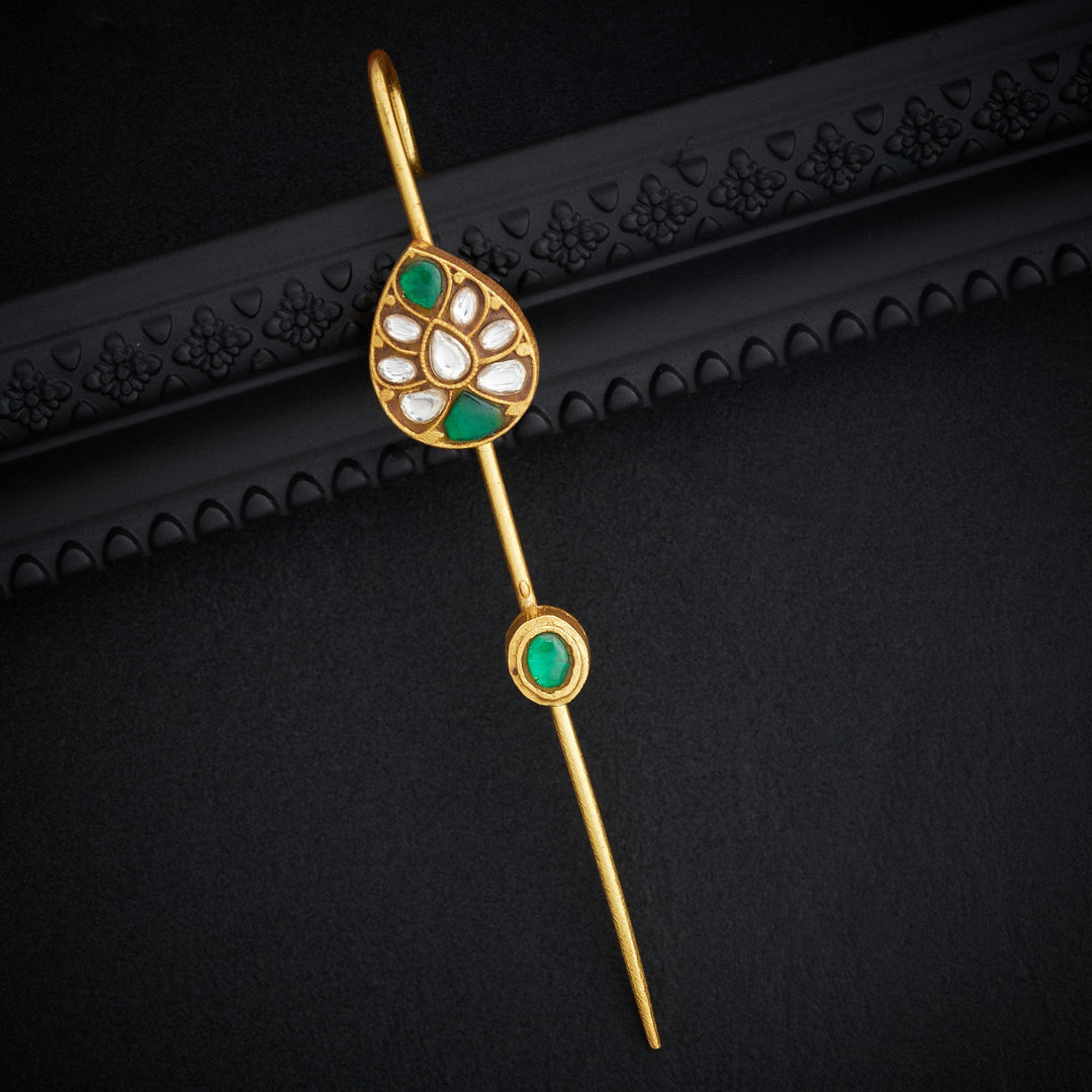 Forest Glow Kundan Ear Cuff