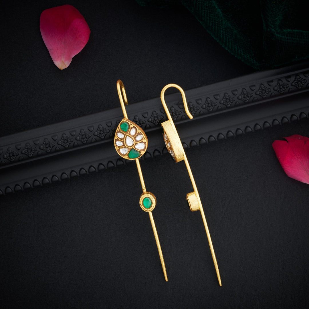 Forest Glow Kundan Ear Cuff