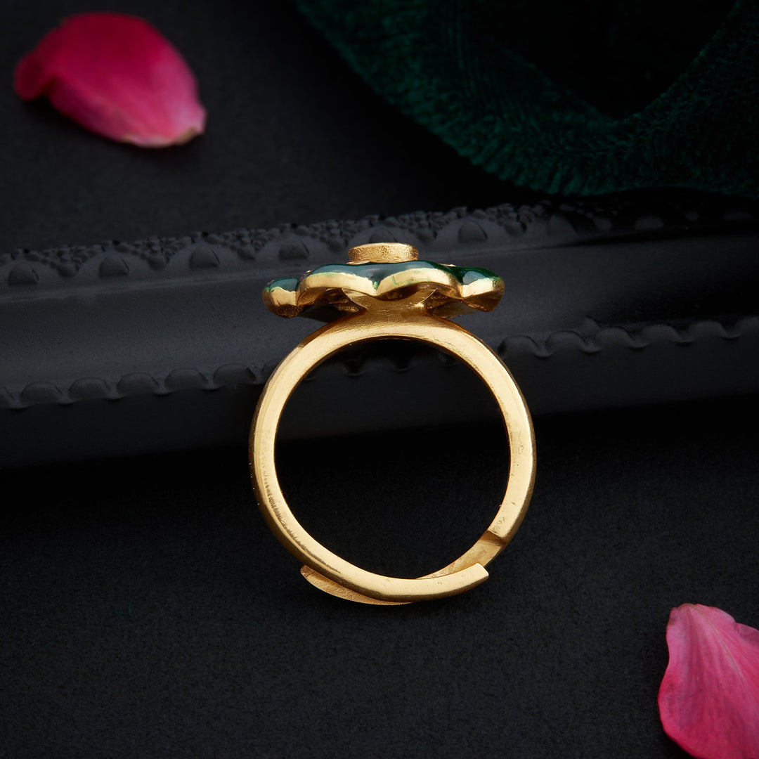 Jade Petals Moissanite Ring