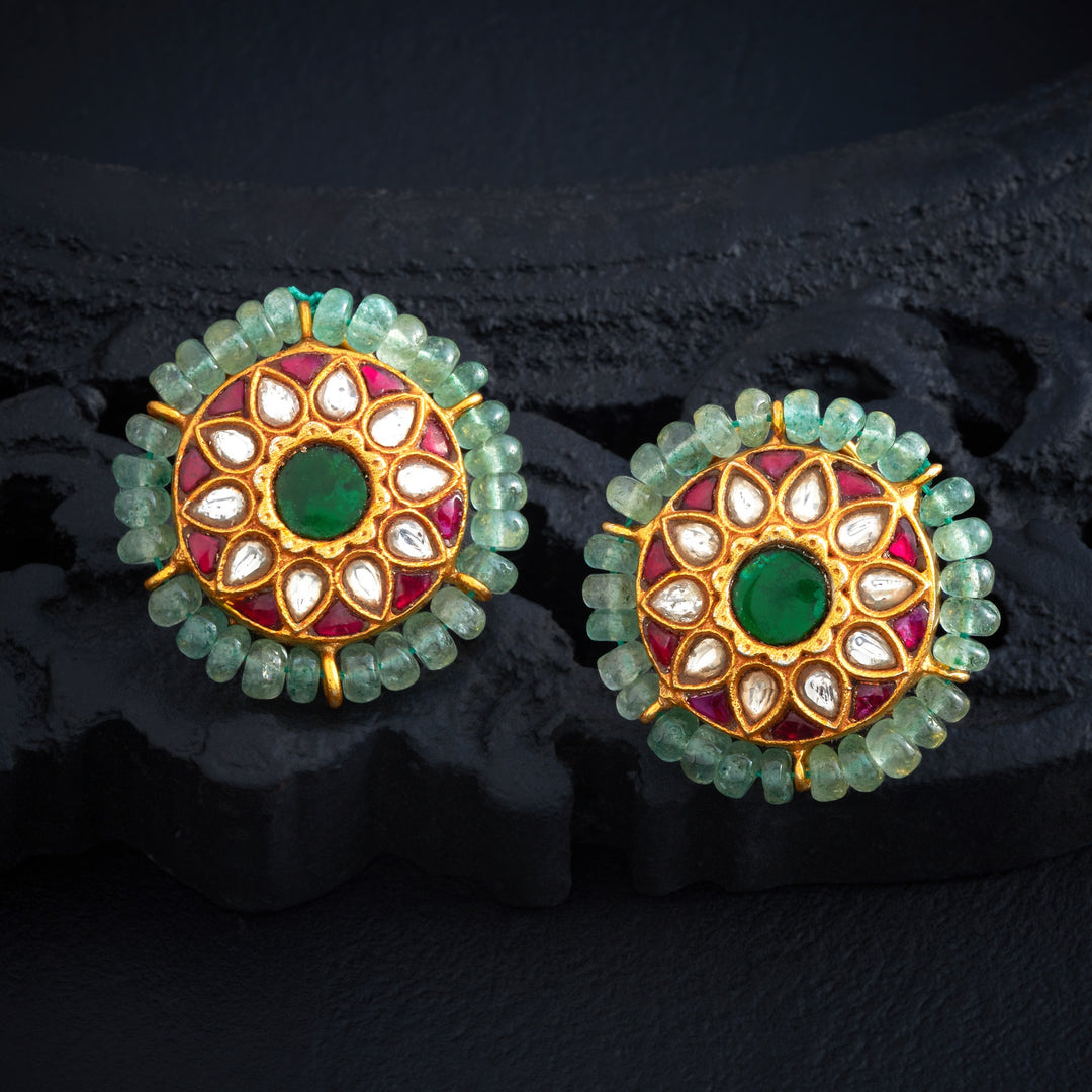 Petaline Kundan Studs