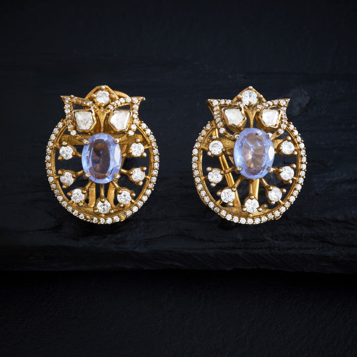 Blue Charm Victorian Studs