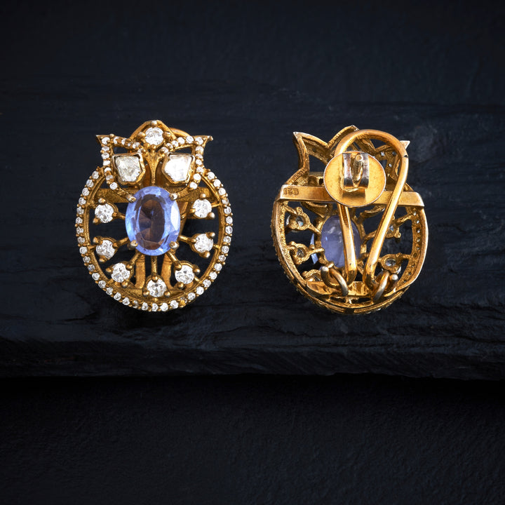 Blue Charm Victorian Studs