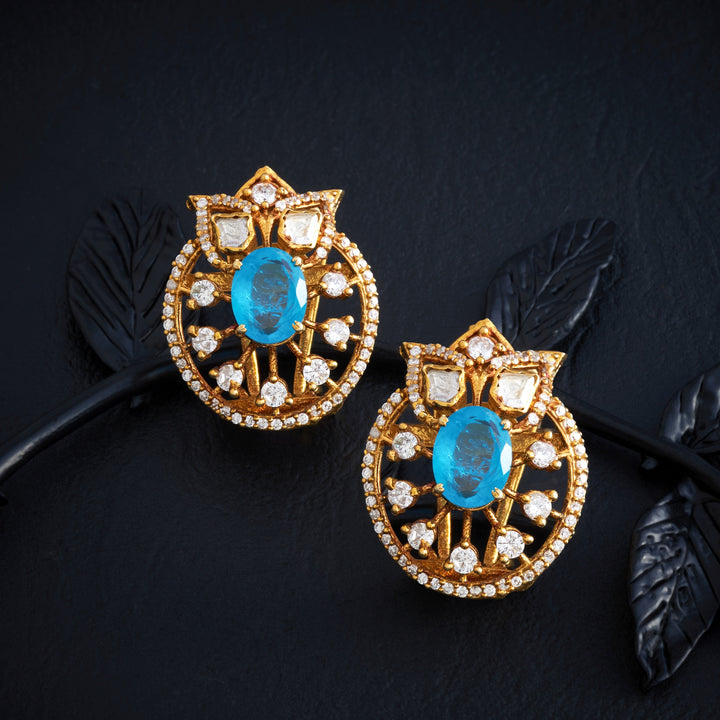 Blue Charm Victorian Studs