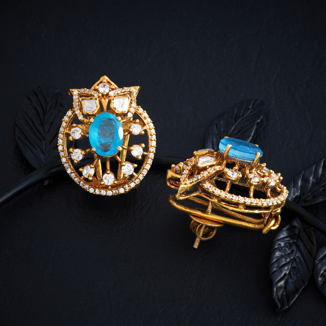 Blue Charm Victorian Studs